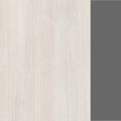 Лаунж 1КР-ДС.001.1 (Шамони светлый/Графит) Комплект Ресепшн с фартуком ЛДСП (с подсветкой)