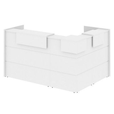 Onix O.R-K-23 (Белый бриллиант) Стойка ресепшн угловая г-образная с внешним углом