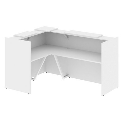 Onix O.R-K-23 (Белый бриллиант) Стойка ресепшн угловая г-образная с внешним углом