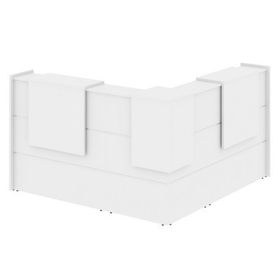 Onix O.R-K-24 (Белый бриллиант) Стойка ресепшн угловая г-образная с внешним углом