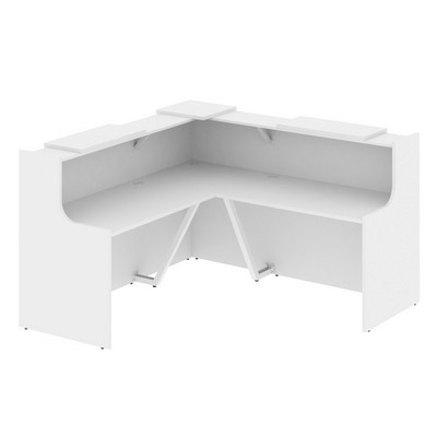 Onix O.R-K-24 (Белый бриллиант) Стойка ресепшн угловая г-образная с внешним углом