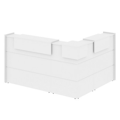 Onix O.R-K-28 (Белый бриллиант) Стойка ресепшн угловая г-образная с внешним углом