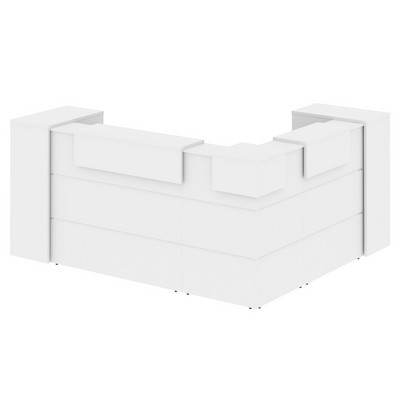 Onix O.R-K-29 (Белый бриллиант) Стойка ресепшн угловая г-образная с внешним углом