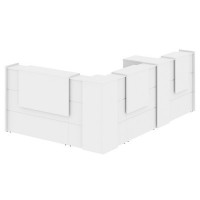 Onix O.R-K-30 (Белый бриллиант) Стойка ресепшн угловая г-образная с внешним углом