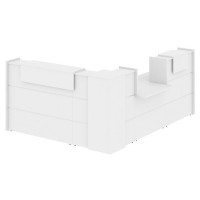 Onix O.R-K-31 (Белый бриллиант) Стойка ресепшн угловая г-образная с внешним углом