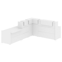 Onix O.R-K-34 (Белый бриллиант) Стойка ресепшн угловая г-образная с внутренним углом