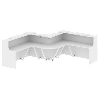 Onix O.R-K-35 (Белый бриллиант) Стойка ресепшн угловая г-образная с внутренним углом