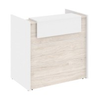 Onix O.R-K-4 (Денвер светлый/Белый бриллиант) Стойка ресепшн прямая