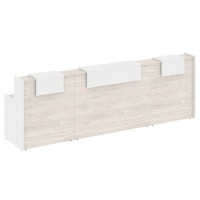 Onix O.R-K-17 (Денвер светлый/Белый бриллиант) Стойка ресепшн прямая