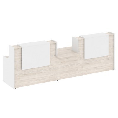 Onix O.R-K-19 (Денвер светлый/Белый бриллиант) Стойка ресепшн прямая