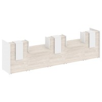 Onix O.R-K-20 (Денвер светлый/Белый бриллиант) Стойка ресепшн прямая