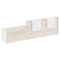 Onix O.R-K-21 (Денвер светлый/Белый бриллиант) Стойка ресепшн прямая