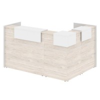 Onix O.R-K-23 (Денвер светлый/Белый бриллиант) Стойка ресепшн угловая г-образная с внешним углом