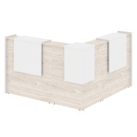 Onix O.R-K-24 (Денвер светлый/Белый бриллиант) Стойка ресепшн угловая г-образная с внешним углом