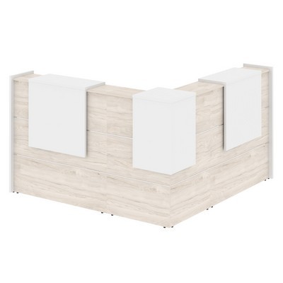 Onix O.R-K-24 (Денвер светлый/Белый бриллиант) Стойка ресепшн угловая г-образная с внешним углом