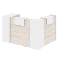 Onix O.R-K-26 (Денвер светлый/Белый бриллиант) Стойка ресепшн угловая г-образная с внешним углом