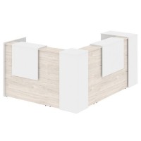 Onix O.R-K-27 (Денвер светлый/Белый бриллиант) Стойка ресепшн угловая г-образная с внешним углом