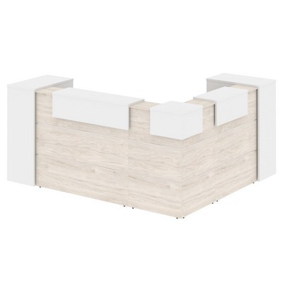 Onix O.R-K-29 (Денвер светлый/Белый бриллиант) Стойка ресепшн угловая г-образная с внешним углом