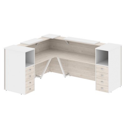 Onix O.R-K-29 (Денвер светлый/Белый бриллиант) Стойка ресепшн угловая г-образная с внешним углом