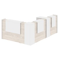 Onix O.R-K-30 (Денвер светлый/Белый бриллиант) Стойка ресепшн угловая г-образная с внешним углом