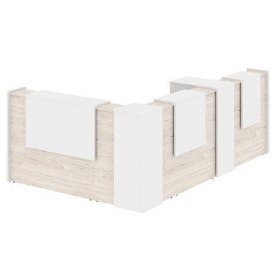 Onix O.R-K-30 (Денвер светлый/Белый бриллиант) Стойка ресепшн угловая г-образная с внешним углом