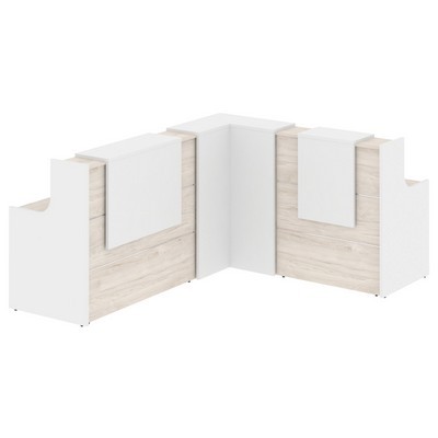 Onix O.R-K-32 (Денвер светлый/Белый бриллиант) Стойка ресепшн угловая г-образная с внутренним углом