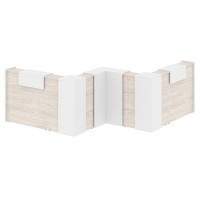 Onix O.R-K-35 (Денвер светлый/Белый бриллиант) Стойка ресепшн угловая г-образная с внутренним углом