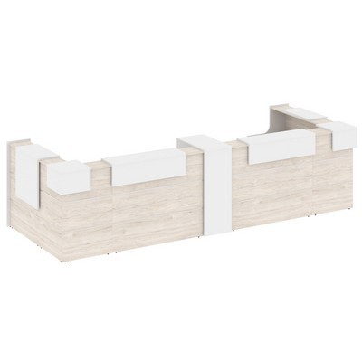 Onix O.R-K-37 (Денвер светлый/Белый бриллиант) Стойка ресепшн п-образная