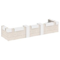 Onix O.R-K-38 (Денвер светлый/Белый бриллиант) Стойка ресепшн п-образная