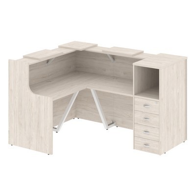 Onix O.R-K-26 (Денвер светлый) Стойка ресепшн угловая г-образная с внешним углом