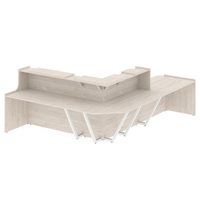 Onix O.R-K-34 (Денвер светлый) Стойка ресепшн угловая г-образная с внутренним углом