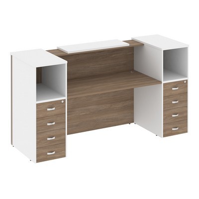 Onix O.R-K-10 (Дуб аризона/Белый бриллиант) Стойка ресепшн прямая