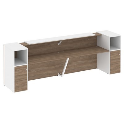 Onix O.R-K-11 (Дуб аризона/Белый бриллиант) Стойка ресепшн прямая