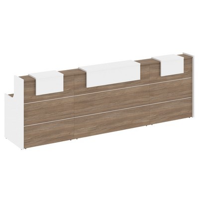 Onix O.R-K-17 (Дуб аризона/Белый бриллиант) Стойка ресепшн прямая