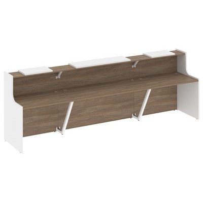 Onix O.R-K-17 (Дуб аризона/Белый бриллиант) Стойка ресепшн прямая