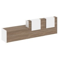 Onix O.R-K-21 (Дуб аризона/Белый бриллиант) Стойка ресепшн прямая