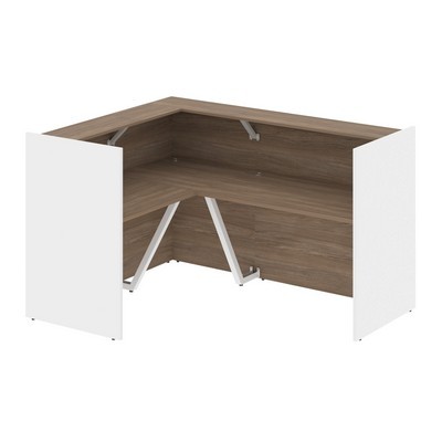 Onix O.R-K-22 (Дуб аризона/Белый бриллиант) Стойка ресепшн угловая г-образная с внешним углом