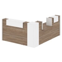 Onix O.R-K-31 (Дуб аризона/Белый бриллиант) Стойка ресепшн угловая г-образная с внешним углом