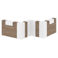 Onix O.R-K-35 (Дуб аризона/Белый бриллиант) Стойка ресепшн угловая г-образная с внутренним углом