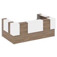 Onix O.R-K-36 (Дуб аризона/Белый бриллиант) Стойка ресепшн п-образная