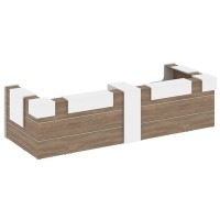 Onix O.R-K-37 (Дуб аризона/Белый бриллиант) Стойка ресепшн п-образная