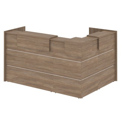 Onix O.R-K-23 (Дуб аризона) Стойка ресепшн угловая г-образная с внешним углом