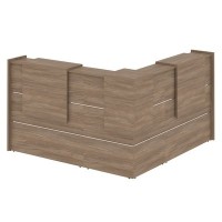 Onix O.R-K-24 (Дуб аризона) Стойка ресепшн угловая г-образная с внешним углом