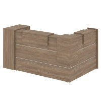 Onix O.R-K-25 (Дуб аризона) Стойка ресепшн угловая г-образная с внешним углом