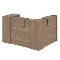 Onix O.R-K-26 (Дуб аризона) Стойка ресепшн угловая г-образная с внешним углом