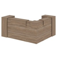 Onix O.R-K-29 (Дуб аризона) Стойка ресепшн угловая г-образная с внешним углом