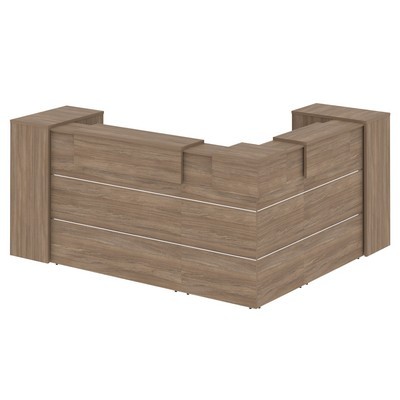 Onix O.R-K-29 (Дуб аризона) Стойка ресепшн угловая г-образная с внешним углом