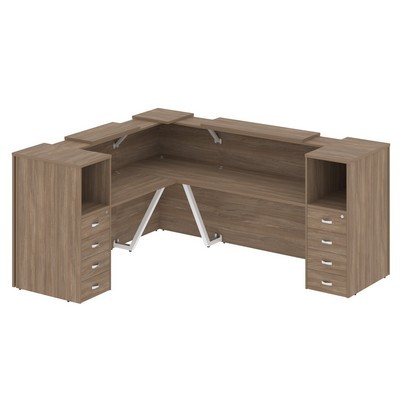 Onix O.R-K-29 (Дуб аризона) Стойка ресепшн угловая г-образная с внешним углом