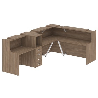 Onix O.R-K-30 (Дуб аризона) Стойка ресепшн угловая г-образная с внешним углом