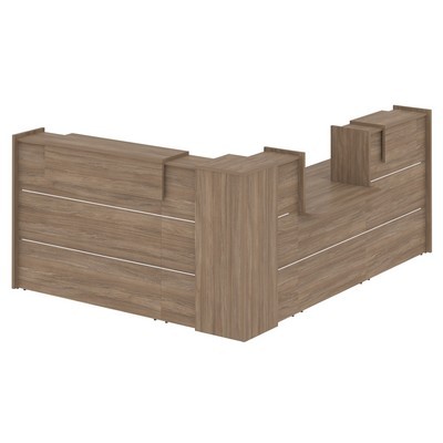 Onix O.R-K-31 (Дуб аризона) Стойка ресепшн угловая г-образная с внешним углом